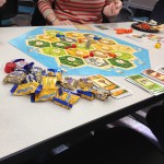 Students playing Settles of Catan!